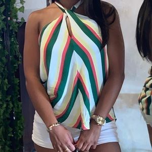 Líne & dot - halter top size small